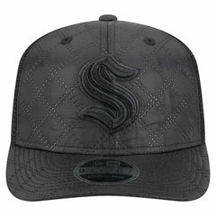 Seattle Kraken New Era Quilted Nylon 9SEVENTY Adjustable Trucker Hat Black