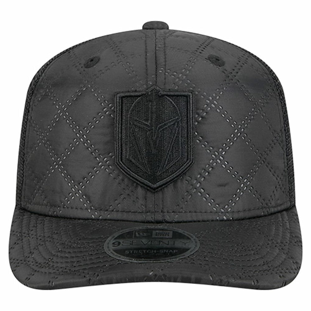 Vegas Golden Knights New Era Quilted Nylon 9SEVENTY Adjustable Trucker Hat Black