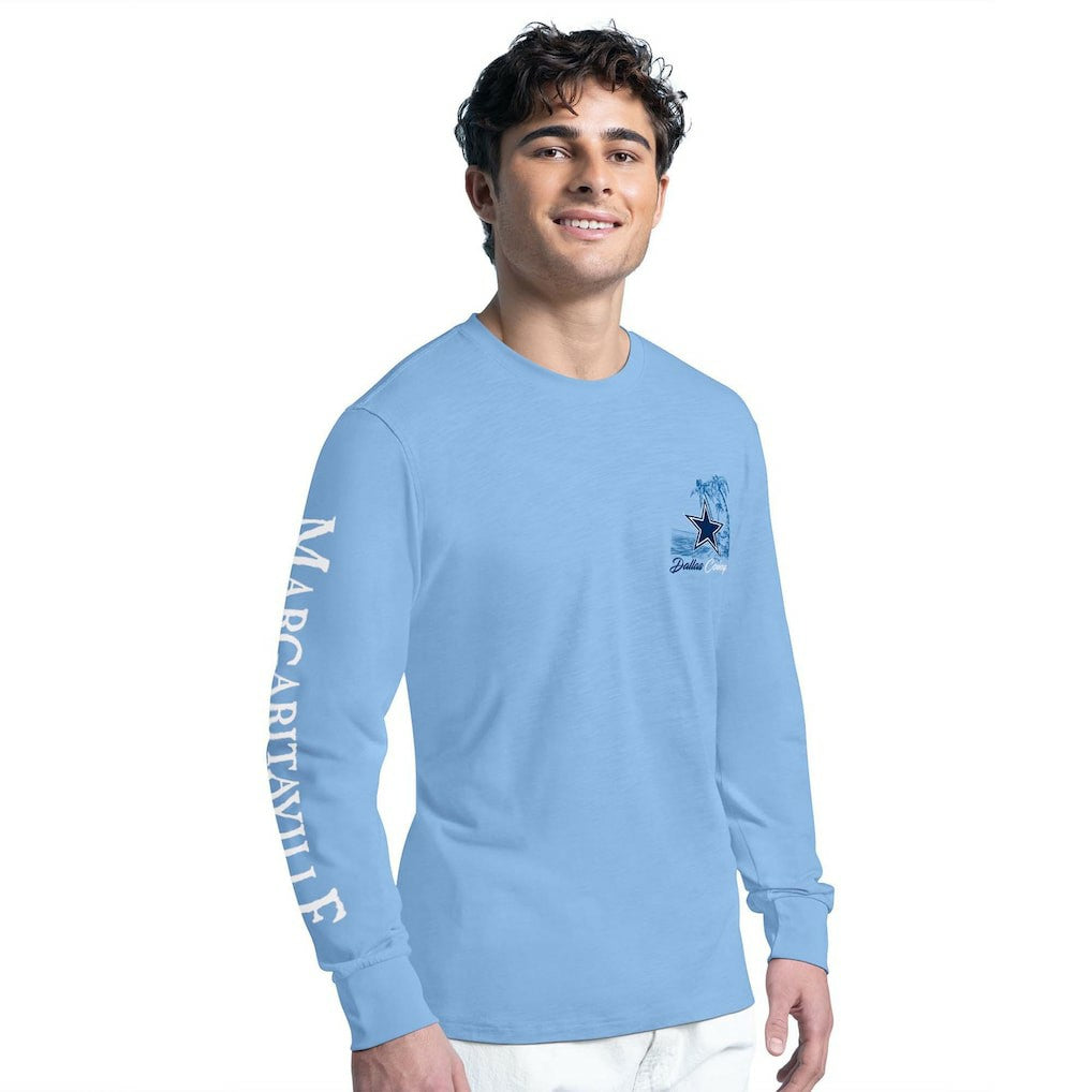 Dallas Cowboys G-III Sports by Carl Banks Margaritaville It's Five O'Clock Somewhere Long Sleeve T-Shirt - Light Blue sale