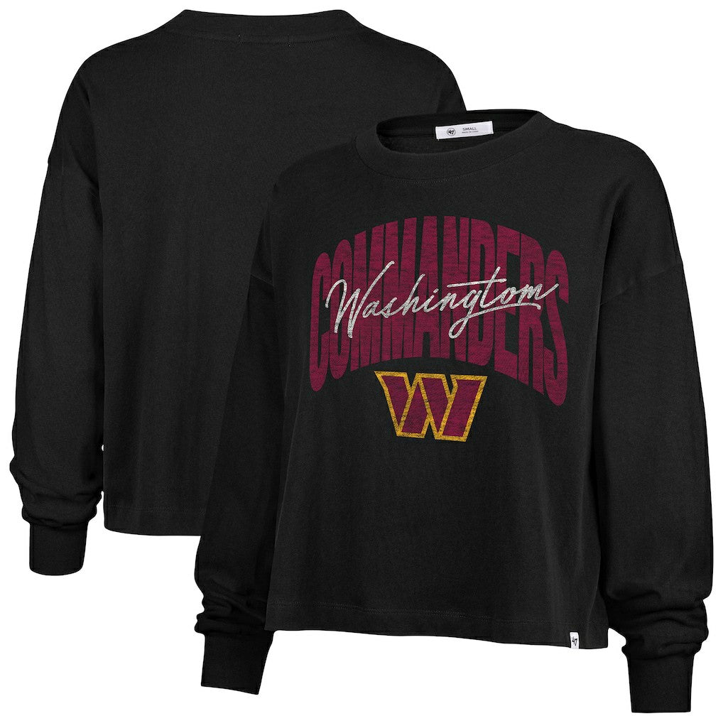Washington Commanders '47 Women's Plus Size Muse Sydney Long Sleeve T-Shirt - Black discount