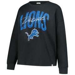 Detroit Lions '47 Women's Plus Size Muse Sydney Long Sleeve T-Shirt - Black on sale