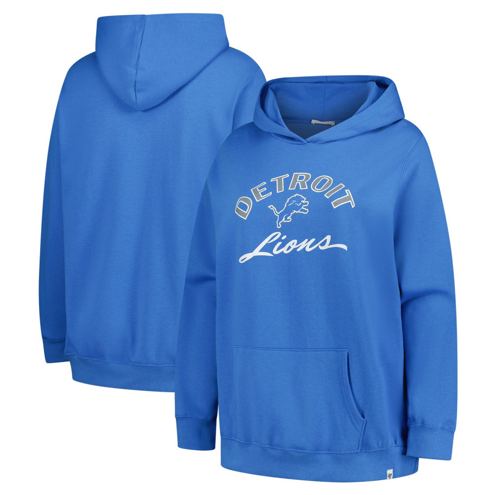 Detroit Lions '47 Women's Plus Size Whirlwind Naomi Hoodie - Blue discount