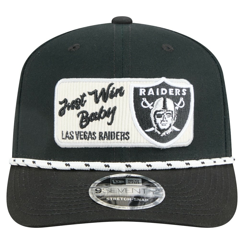 Las Vegas Raiders New Era Chant 9SEVENTY Stretch-Snap Hat - Black outlet