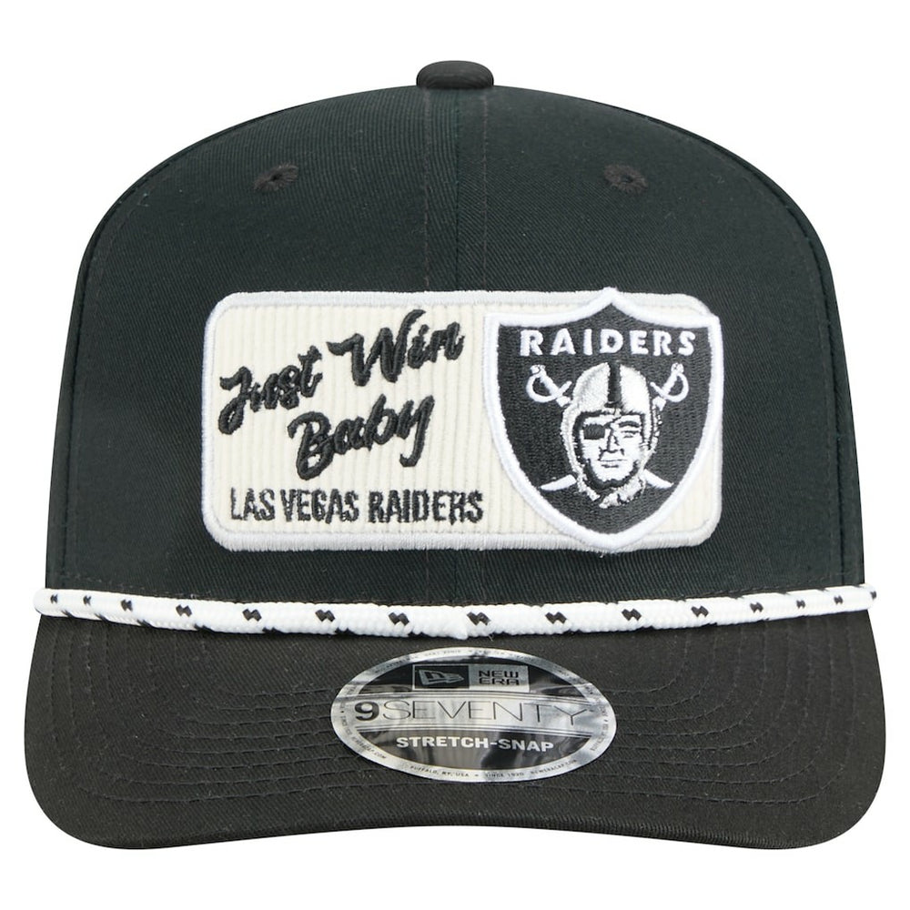 Las Vegas Raiders New Era Chant 9SEVENTY Stretch-Snap Hat - Black outlet