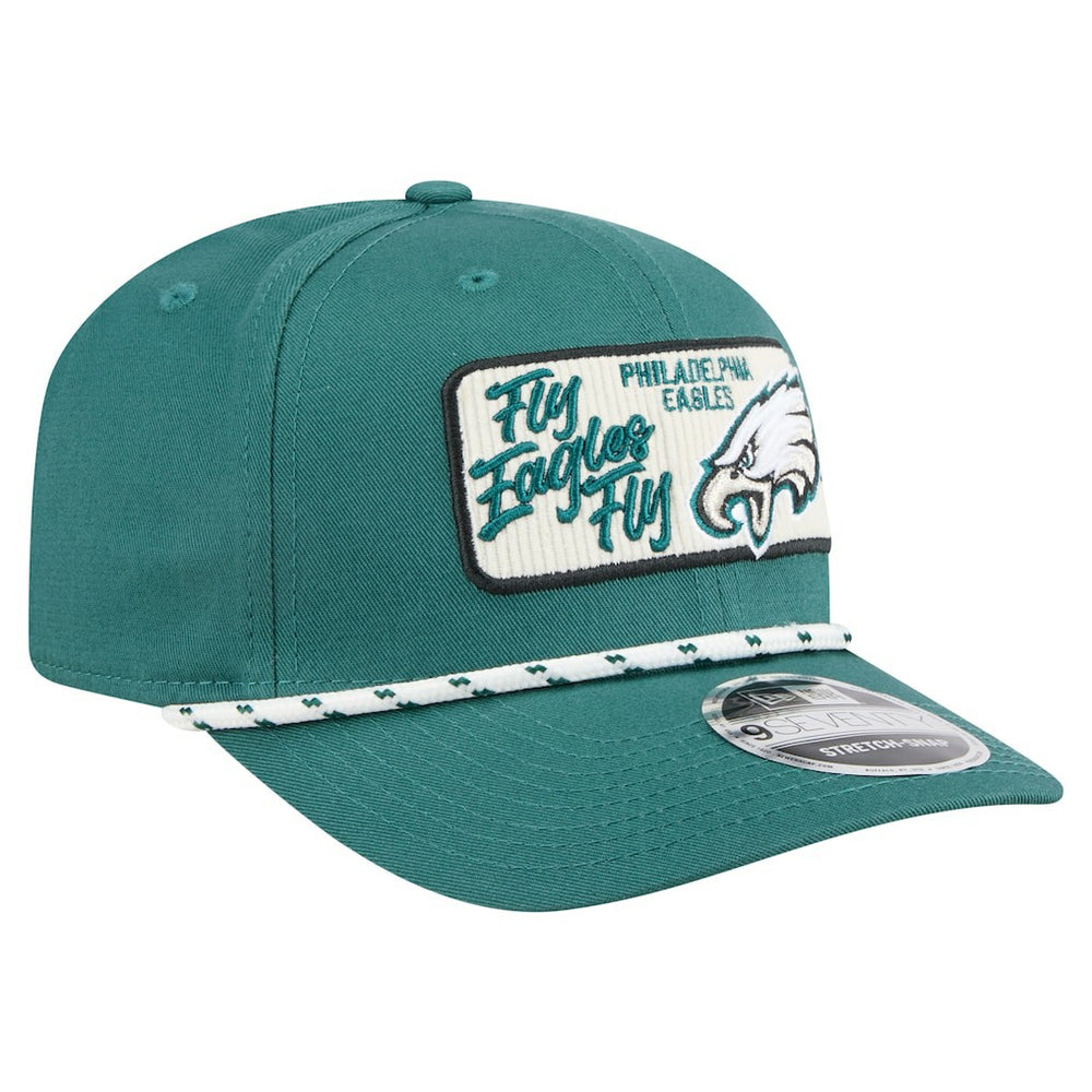 Philadelphia Eagles New Era Chant 9SEVENTY Stretch-Snap Hat - Midnight Green discount