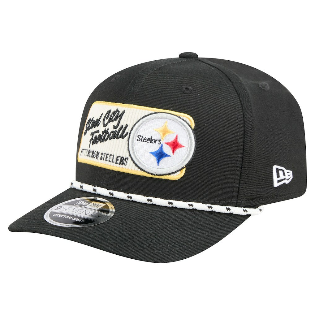 Pittsburgh Steelers New Era Chant 9SEVENTY Stretch-Snap Hat - Black outlet