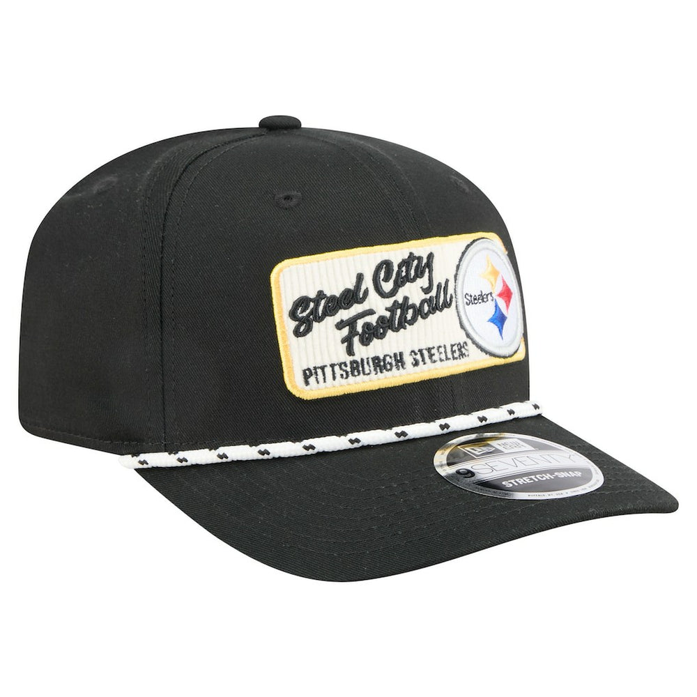 Pittsburgh Steelers New Era Chant 9SEVENTY Stretch-Snap Hat - Black outlet