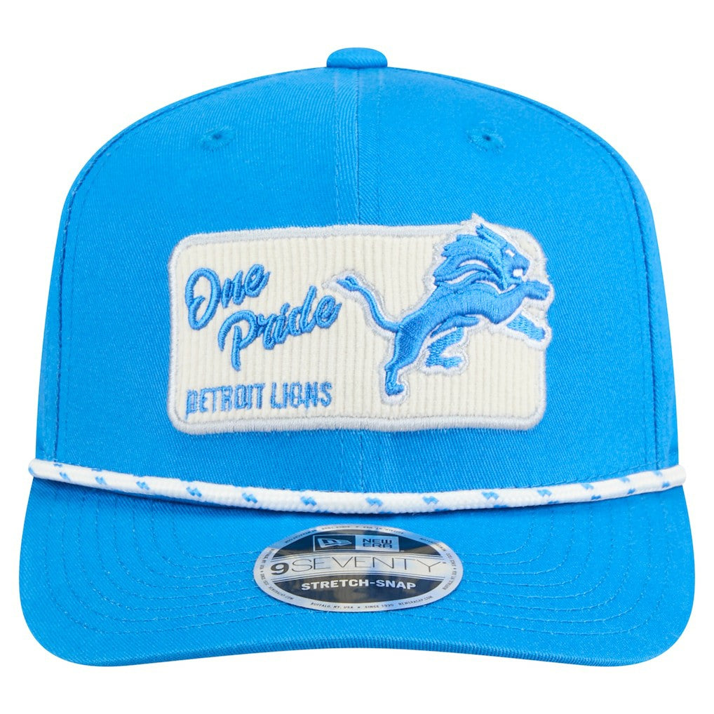 Detroit Lions New Era Chant 9SEVENTY Stretch-Snap Hat - Blue online