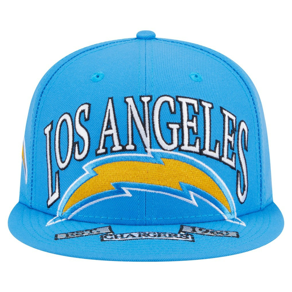 Los Angeles Chargers New Era Oversized 59FIFTY Fitted Hat - Powder Blue discount