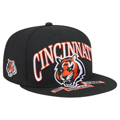 Cincinnati Bengals New Era Head Oversized 59FIFTY Fitted Hat - Black on sale