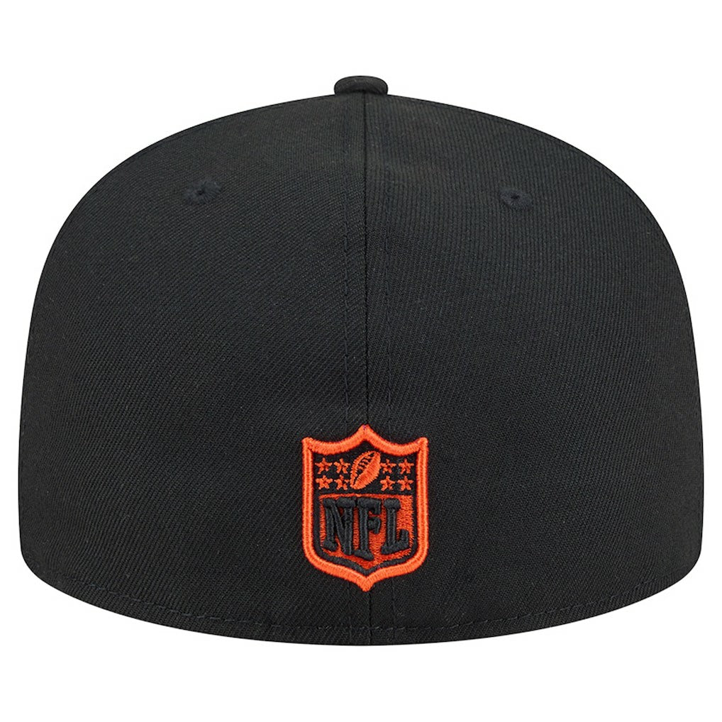 Cincinnati Bengals New Era Head Oversized 59FIFTY Fitted Hat - Black on sale