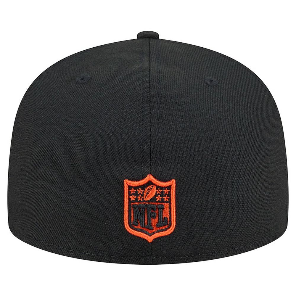 Cincinnati Bengals New Era Head Oversized 59FIFTY Fitted Hat - Black on sale