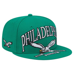 Philadelphia Eagles New Era Throwback Oversized 59FIFTY Fitted Hat - Kelly Green discount