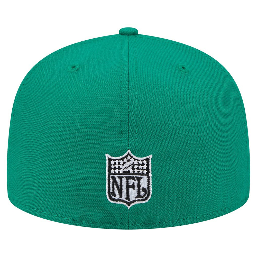 Philadelphia Eagles New Era Throwback Oversized 59FIFTY Fitted Hat - Kelly Green discount