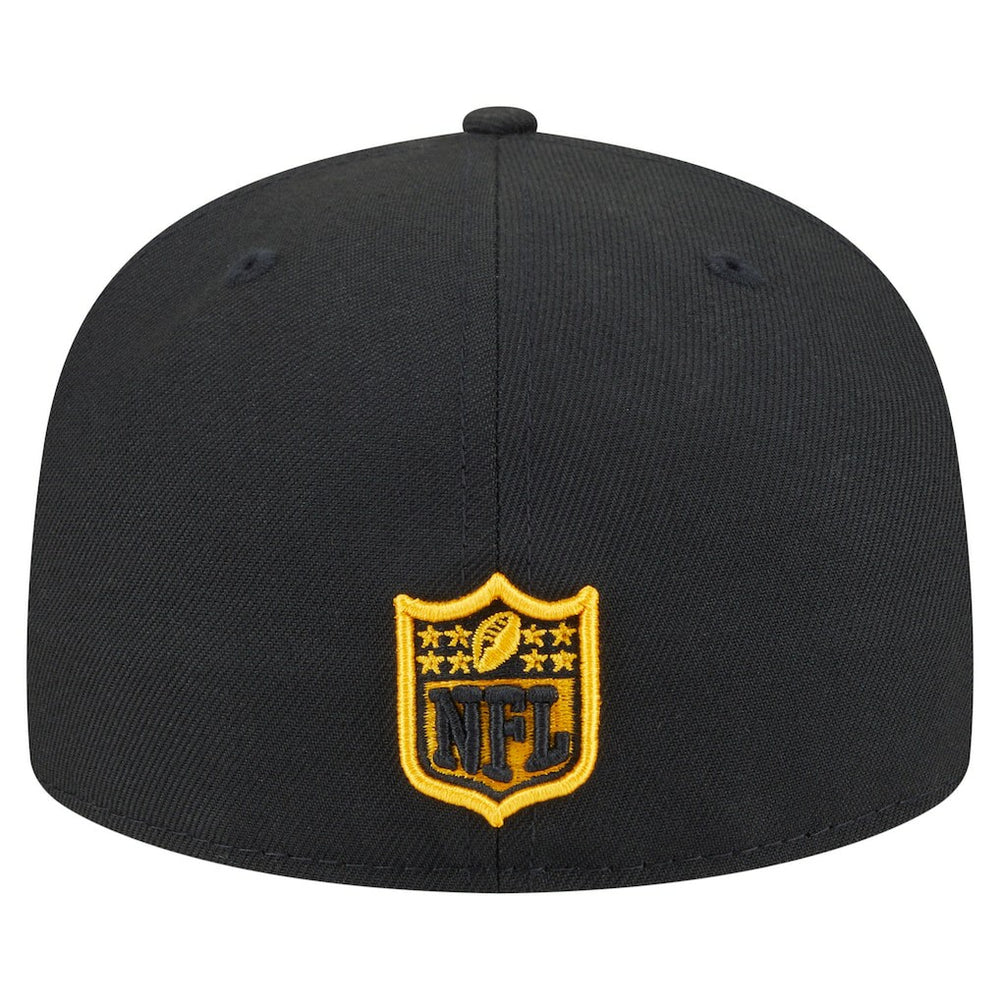 Pittsburgh Steelers New Era Oversized 59FIFTY Fitted Hat - Black cheap