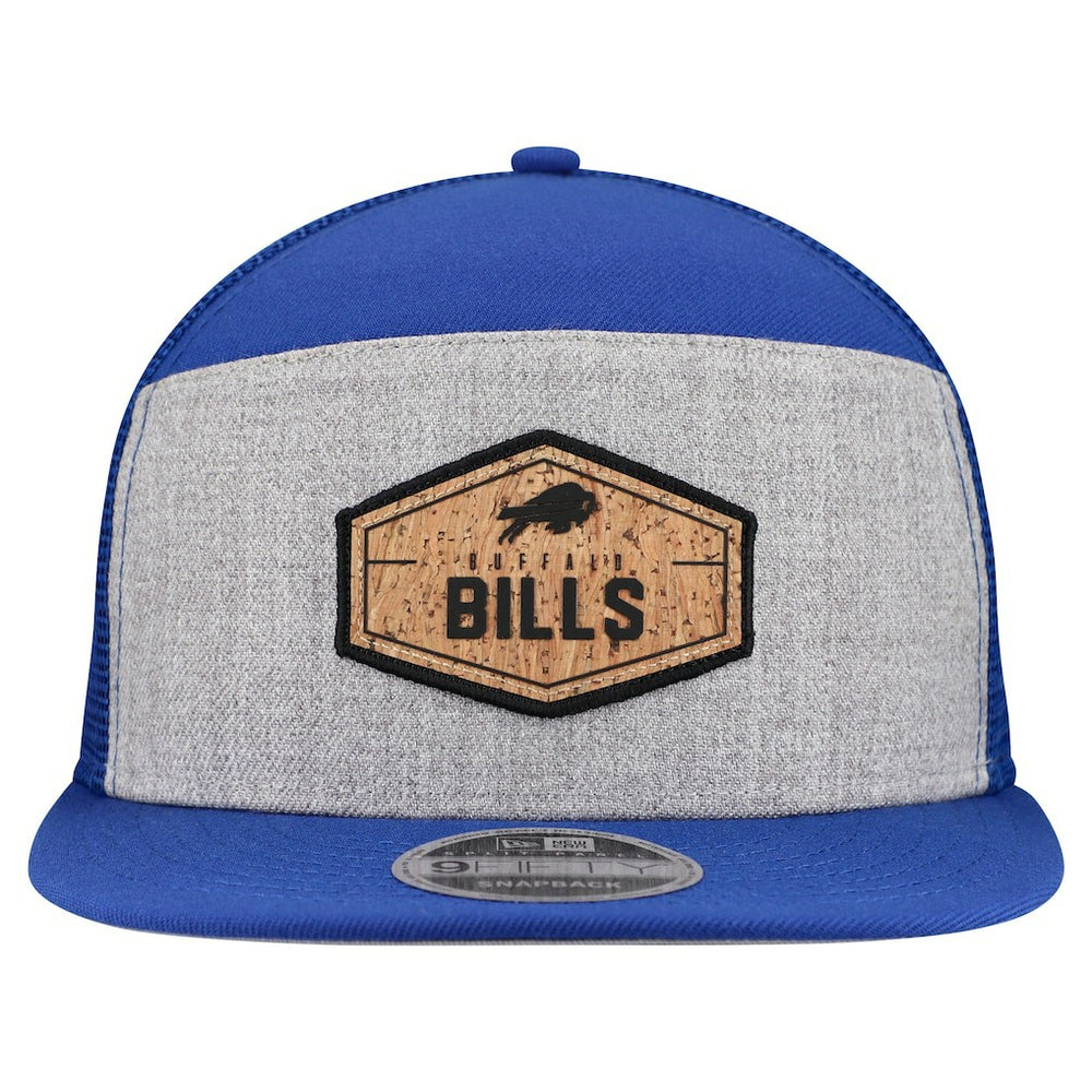 Buffalo Bills New Era Cork Split Panel 9FIFTY Trucker Snapback Hat - Gray/Royal discount