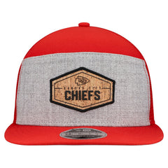 Kansas City Chiefs New Era Cork Split Panel 9FIFTY Trucker Snapback Hat - Gray/Red discount
