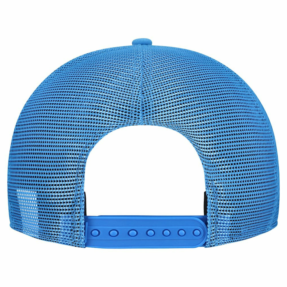 Los Angeles Chargers New Era Cork Split Panel 9FIFTY Trucker Snapback Hat - Gray/Powder Blue cheap