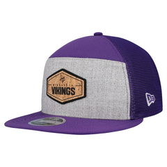 Minnesota Vikings New Era Cork Split Panel 9FIFTY Trucker Snapback Hat - Gray/Purple sale