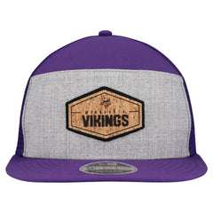 Minnesota Vikings New Era Cork Split Panel 9FIFTY Trucker Snapback Hat - Gray/Purple sale