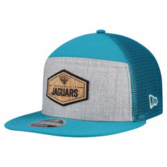 Jacksonville Jaguars New Era Cork Split Panel 9FIFTY Trucker Snapback Hat - Gray/Teal cheap
