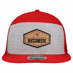 Tampa Bay Buccaneers New Era Cork Split Panel 9FIFTY Trucker Snapback Hat - Gray/Red on sale