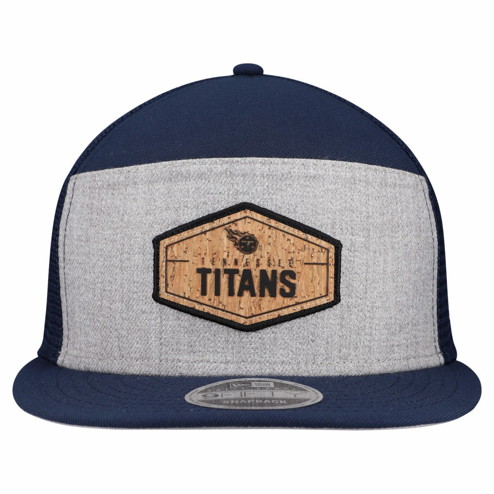 Tennessee Titans New Era Cork Split Panel 9FIFTY Trucker Snapback Hat - Gray/Navy outlet