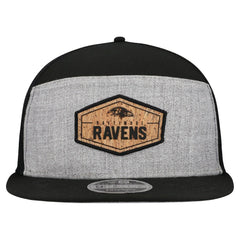 Baltimore Ravens New Era Cork Split Panel 9FIFTY Trucker Snapback Hat - Gray/Black outlet