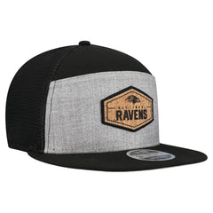 Baltimore Ravens New Era Cork Split Panel 9FIFTY Trucker Snapback Hat - Gray/Black outlet