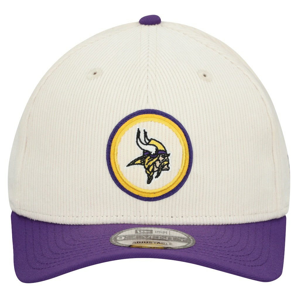 Minnesota Vikings New Era Loyal Corduroy 9SEVENTY Adjustable Hat - Stone discount