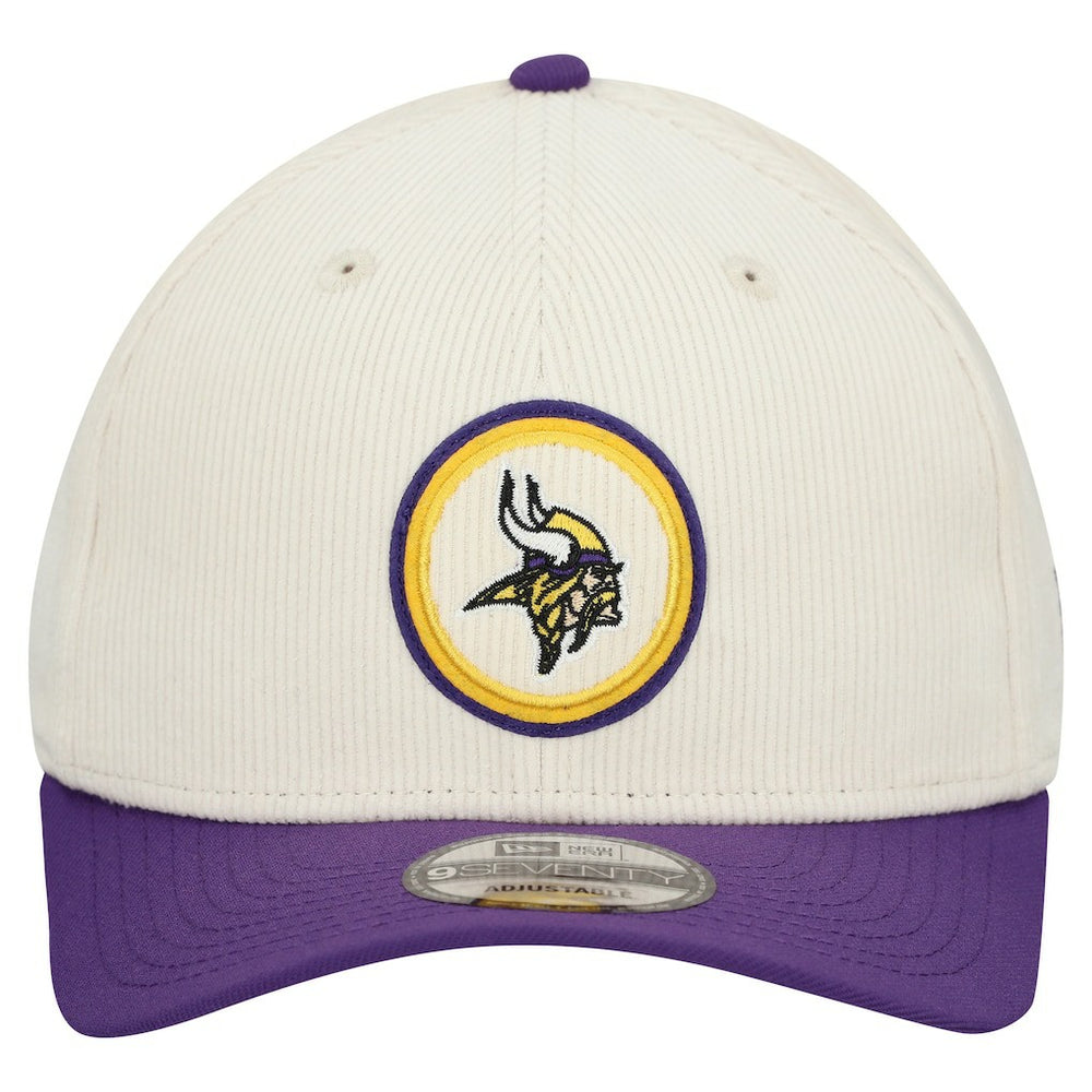 Minnesota Vikings New Era Loyal Corduroy 9SEVENTY Adjustable Hat - Stone discount
