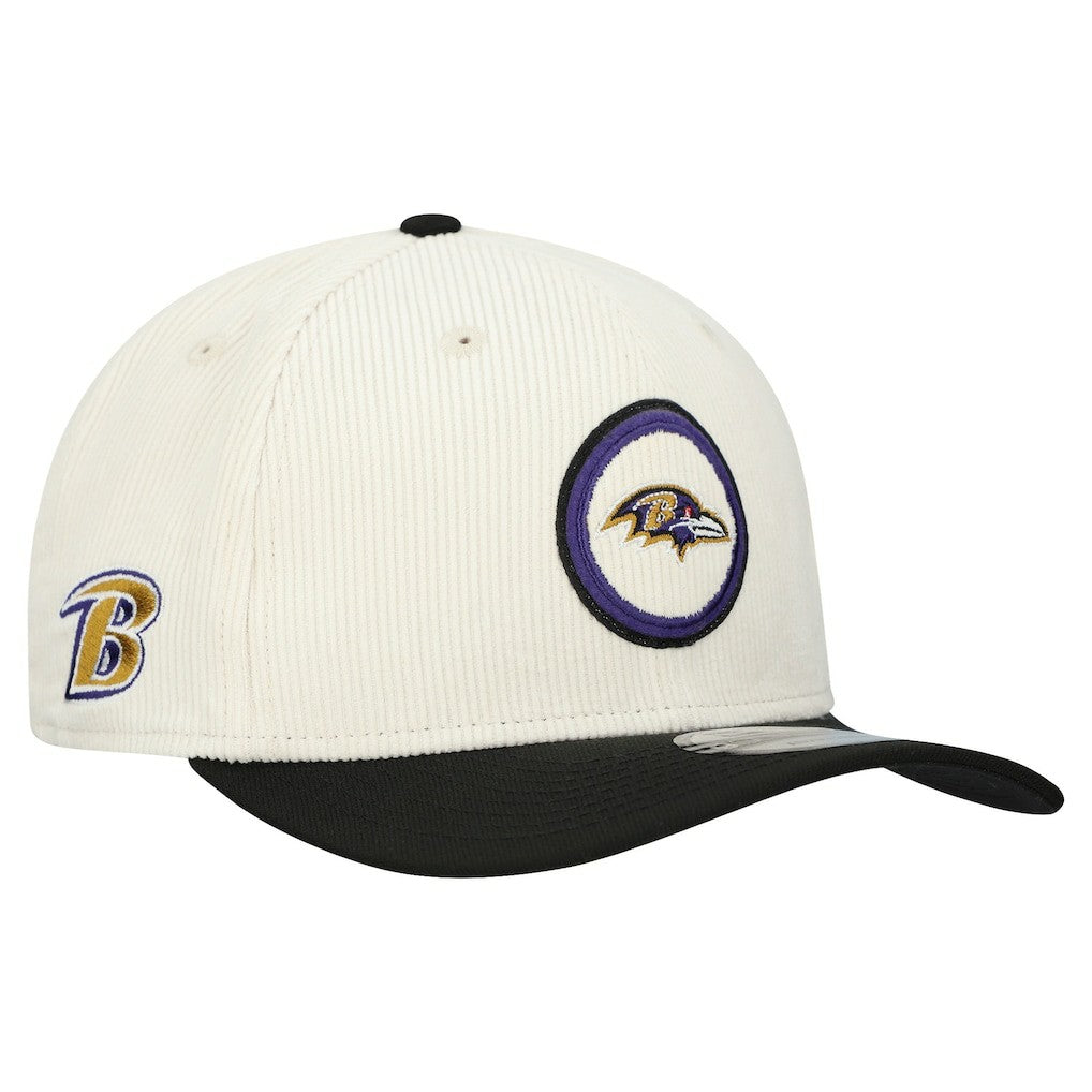 Baltimore Ravens New Era Loyal Corduroy 9SEVENTY Adjustable Hat - Stone for sale