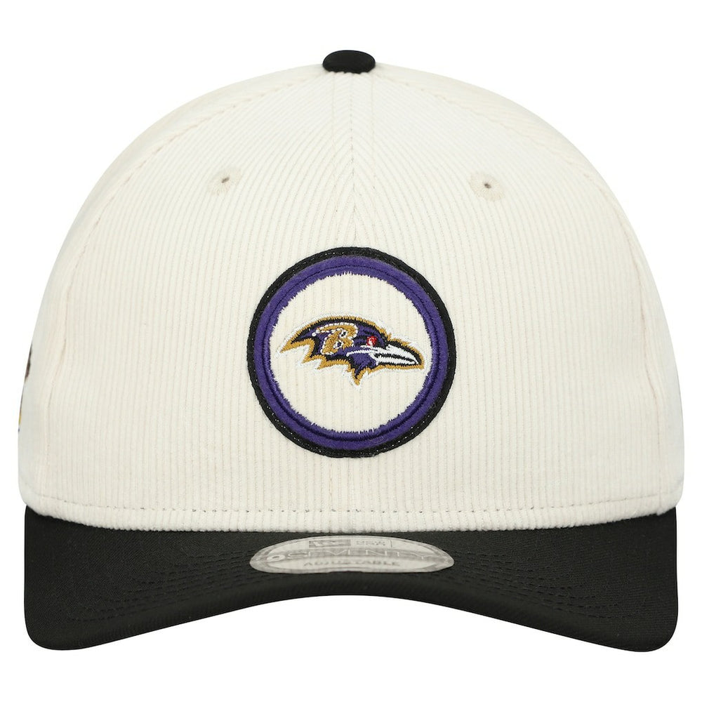 Baltimore Ravens New Era Loyal Corduroy 9SEVENTY Adjustable Hat - Stone for sale