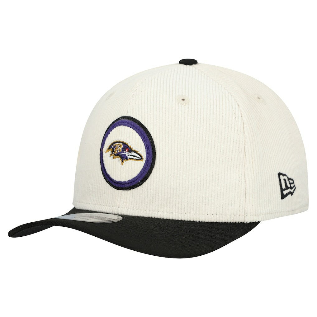 Baltimore Ravens New Era Loyal Corduroy 9SEVENTY Adjustable Hat - Stone for sale