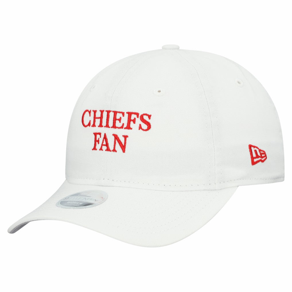Kansas City Chiefs New Era Women's Team Fan 9TWENTY Adjustable Hat - White on sale