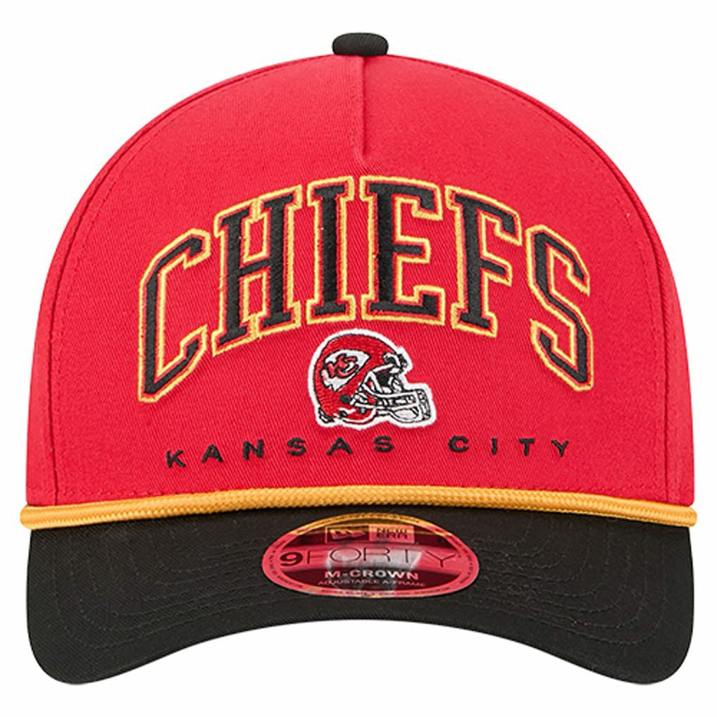 Kansas City Chiefs New Era Arch COOLERA 9FORTY A-Frame M-Crown Adjustable Hat - Red cheap