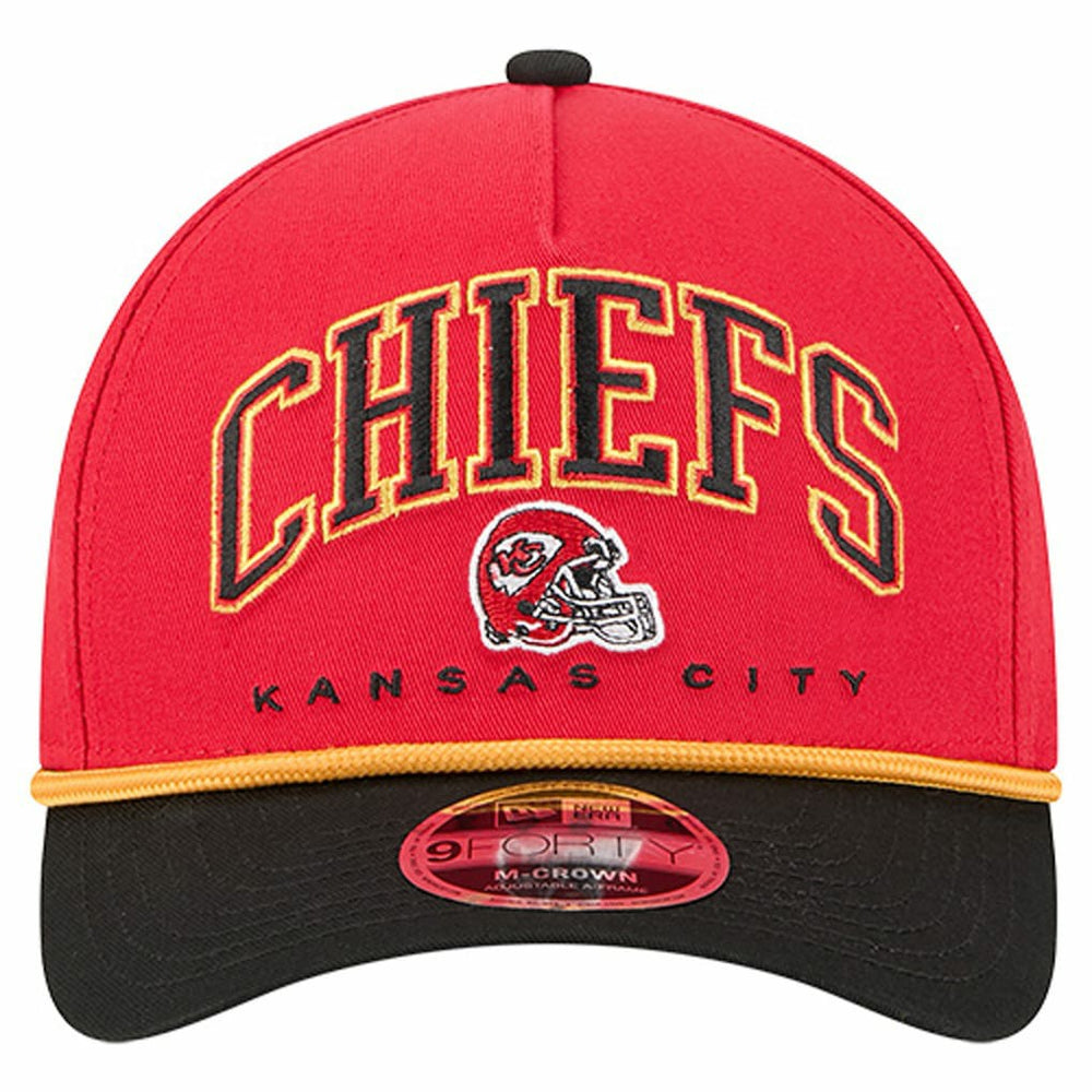 Kansas City Chiefs New Era Arch COOLERA 9FORTY A-Frame M-Crown Adjustable Hat - Red cheap