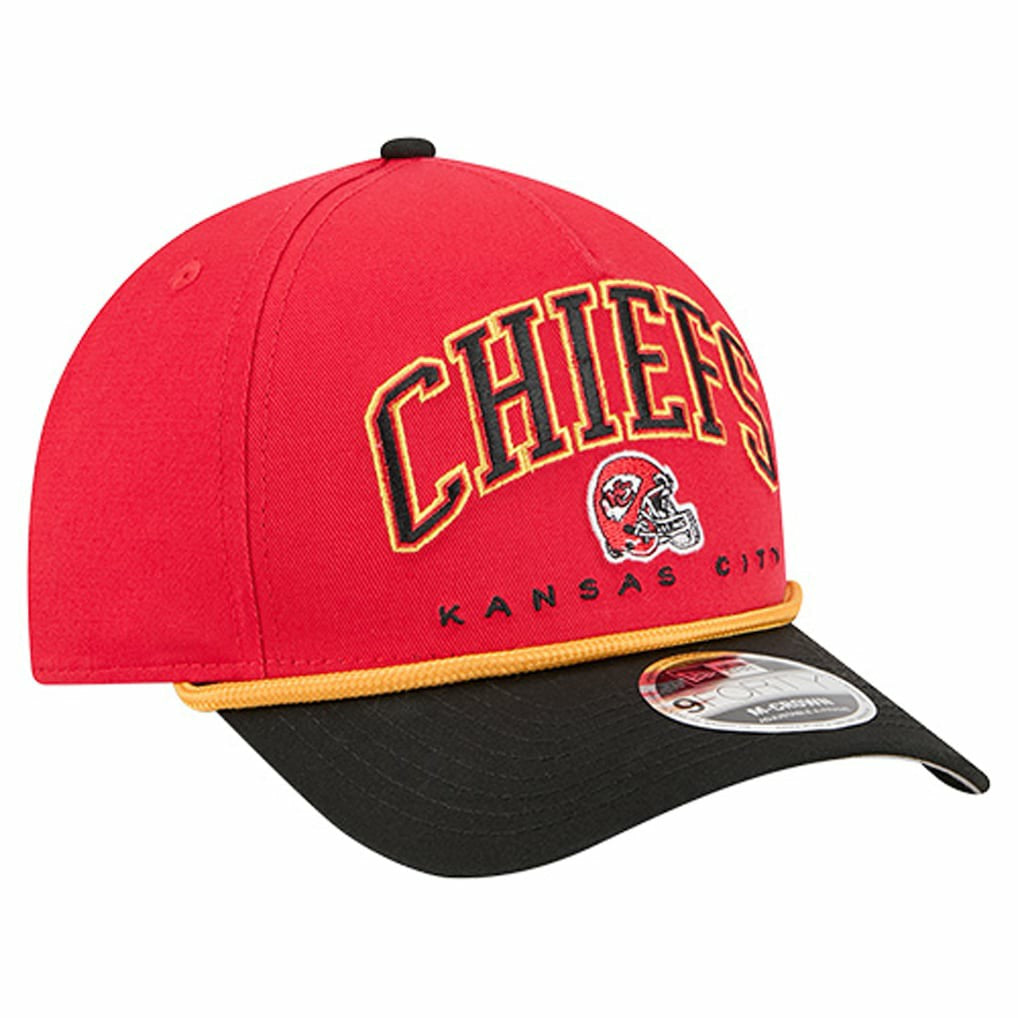 Kansas City Chiefs New Era Arch COOLERA 9FORTY A-Frame M-Crown Adjustable Hat - Red cheap