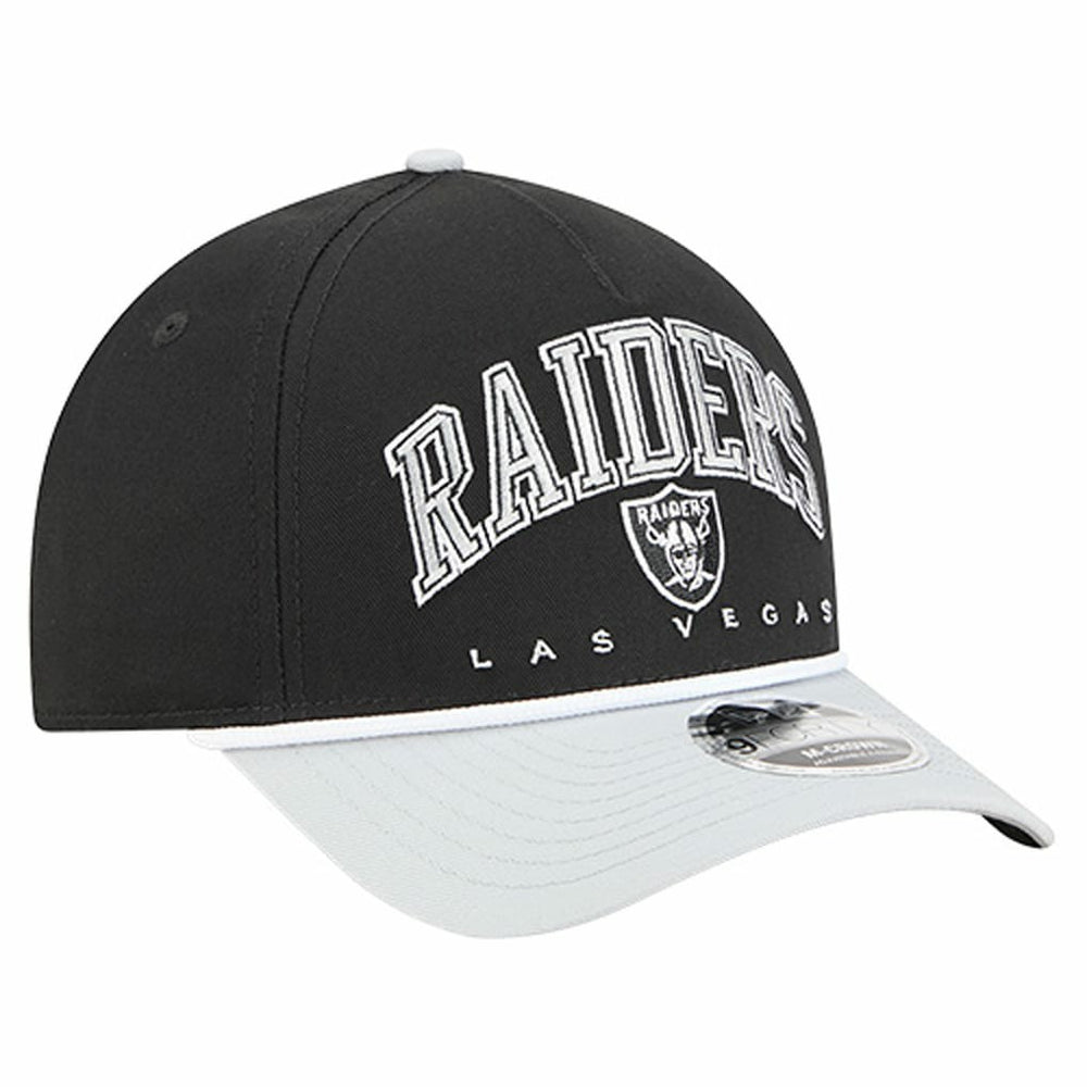Las Vegas Raiders New Era Arch COOLERA 9FORTY A-Frame M-Crown Adjustable Hat - Black on sale