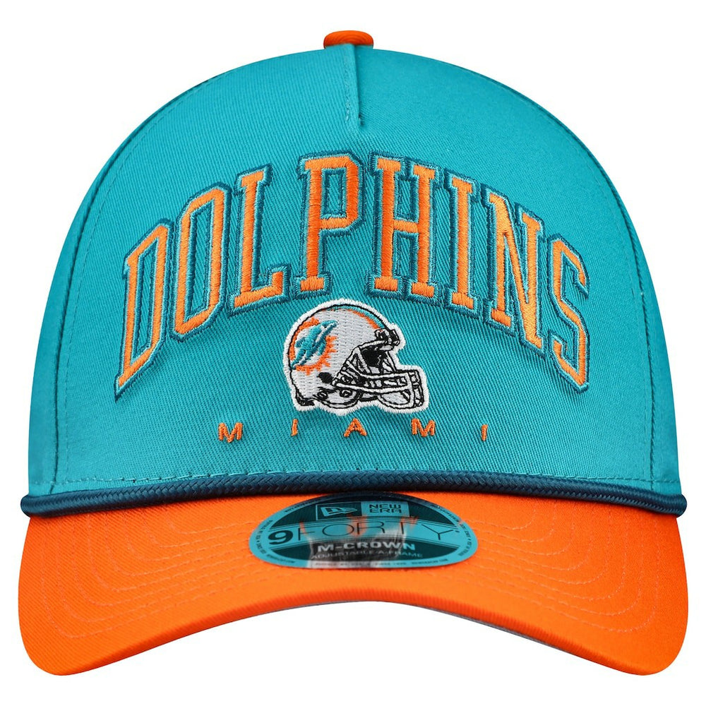 Miami Dolphins New Era Arch COOLERA 9FORTY A-Frame M-Crown Adjustable Hat - Aqua on sale