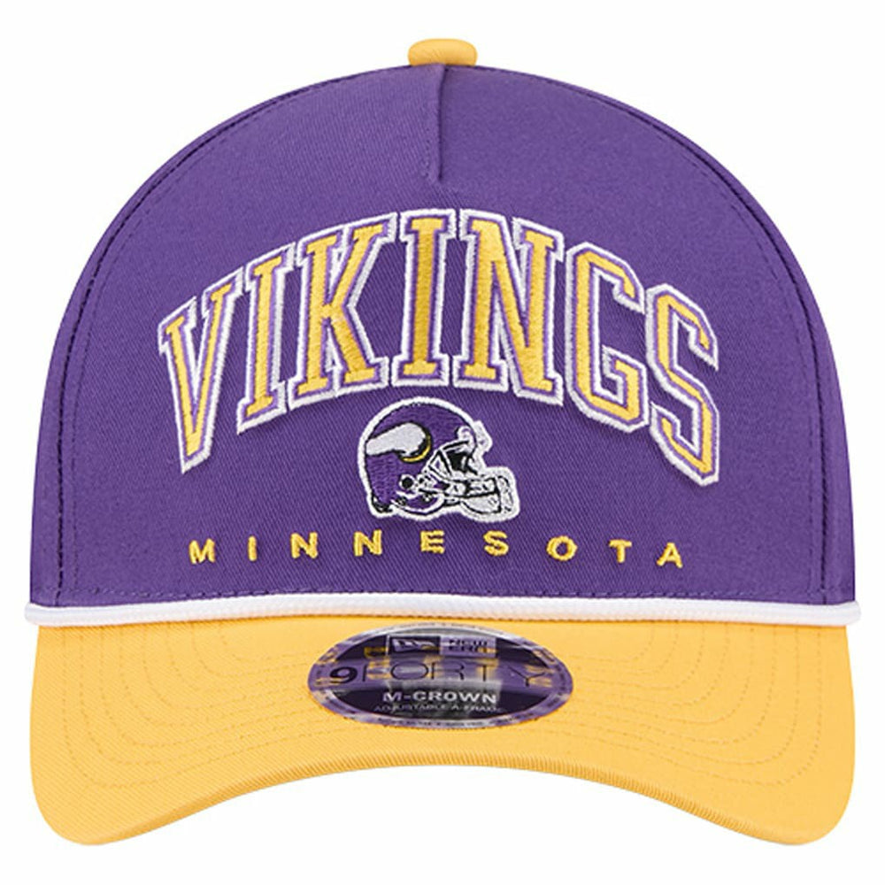 Minnesota Vikings New Era Arch COOLERA 9FORTY A-Frame M-Crown Adjustable Hat - Purple on sale