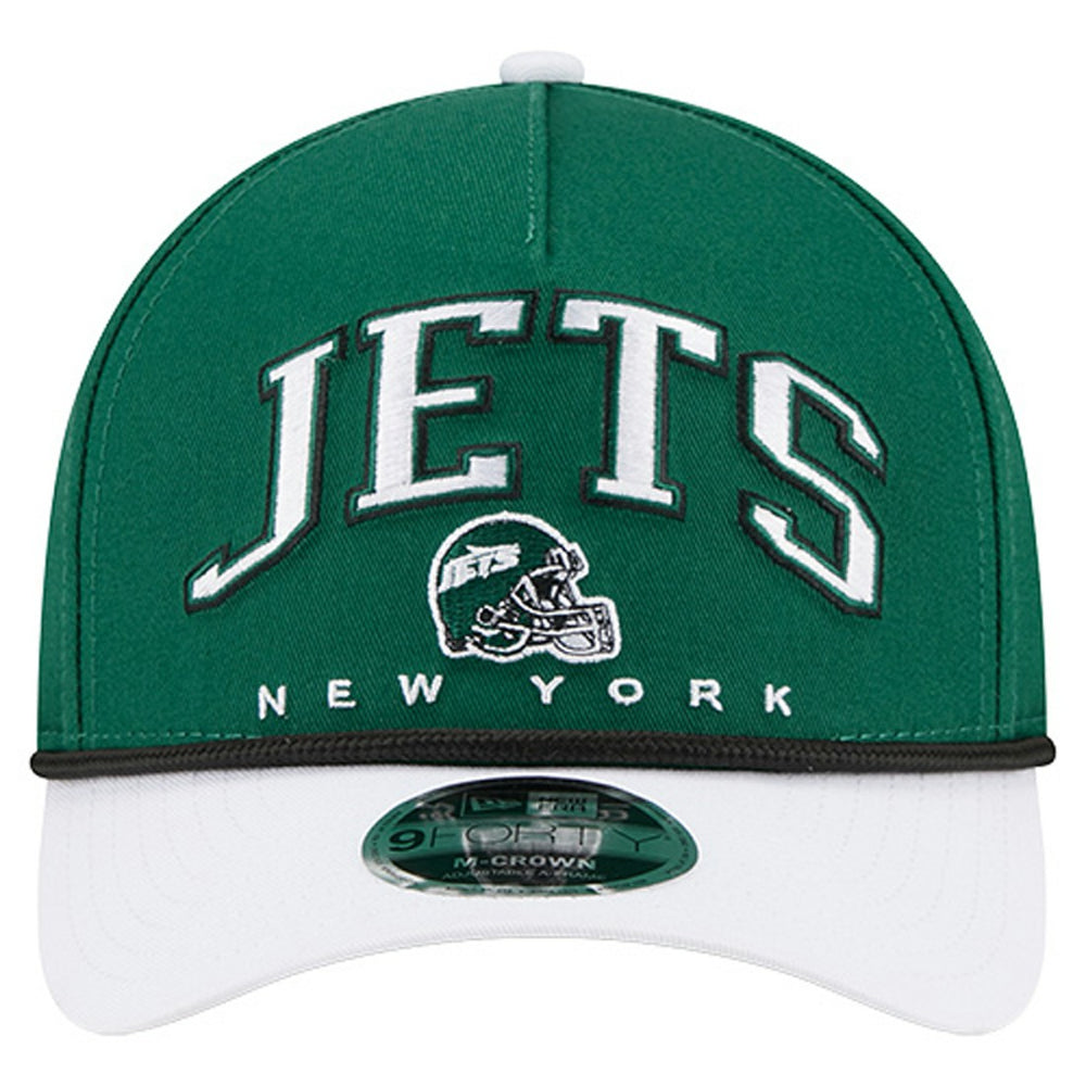 New York Jets New Era Arch COOLERA 9FORTY A-Frame M-Crown Adjustable Hat - Green on sale