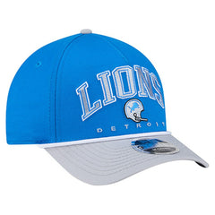 Detroit Lions New Era Throwback Arch COOLERA 9FORTY A-Frame M-Crown Adjustable Hat - Blue for sale