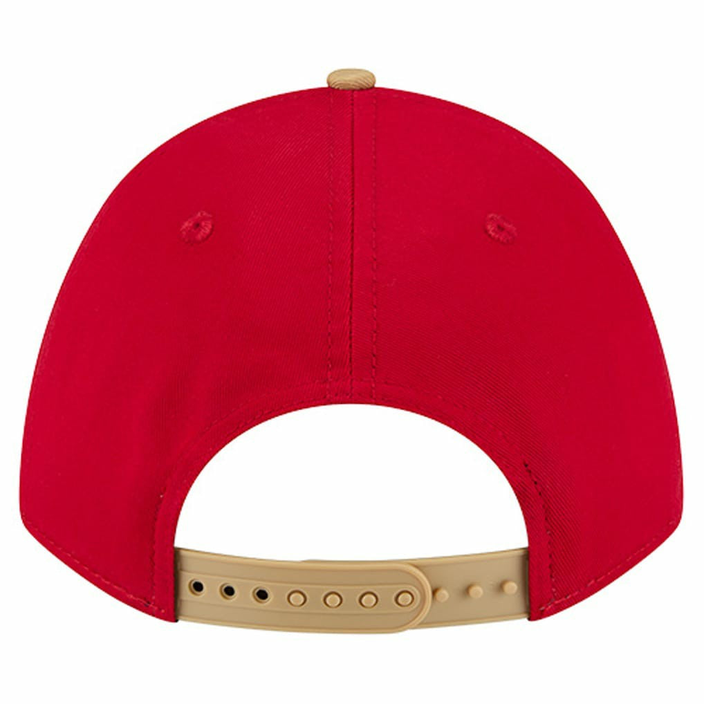 San Francisco 49ers New Era Throwback Arch COOLERA 9FORTY A-Frame M-Crown Adjustable Hat - Scarlet for sale