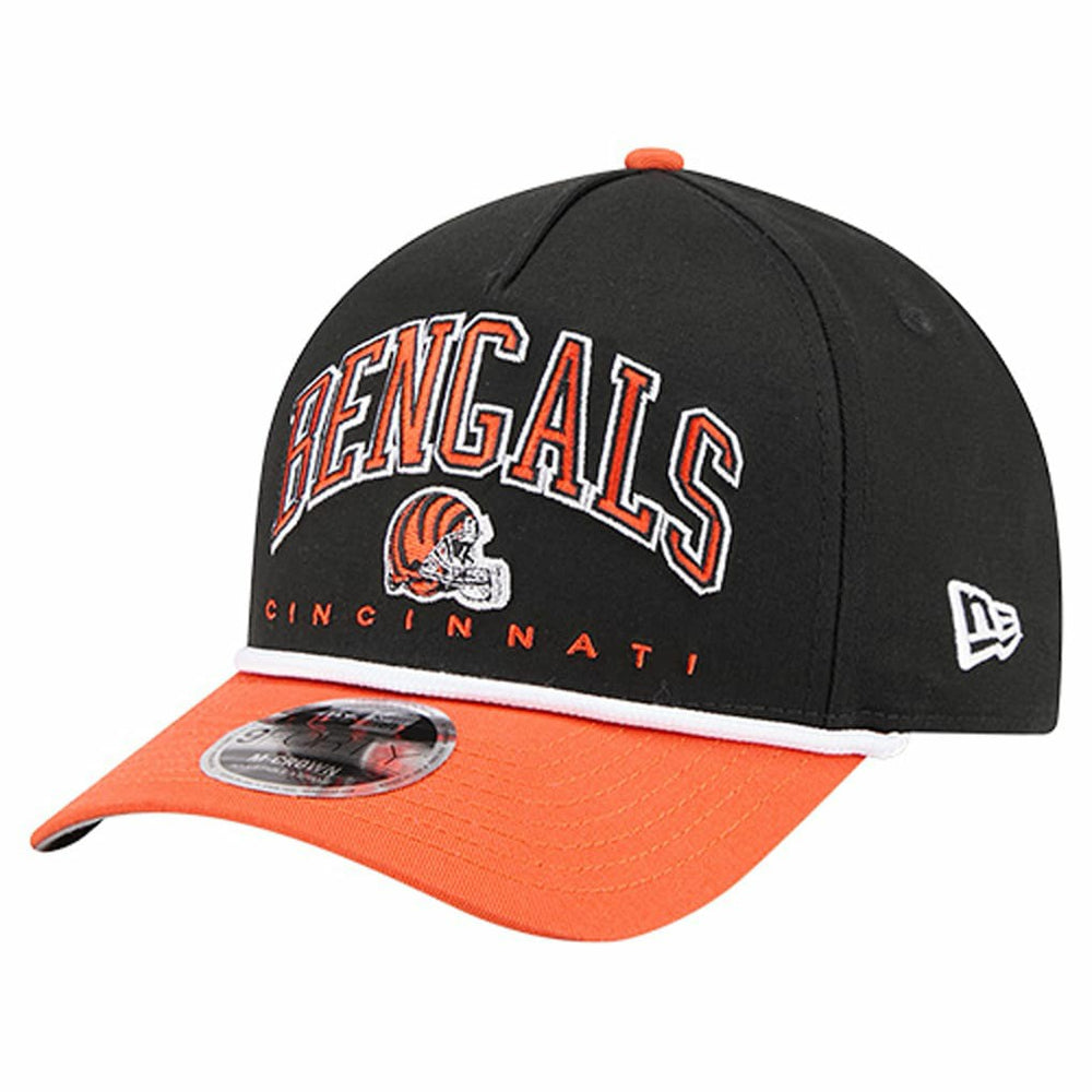 Cincinnati Bengals New Era Arch COOLERA 9FORTY A-Frame M-Crown Adjustable Hat - Black sale