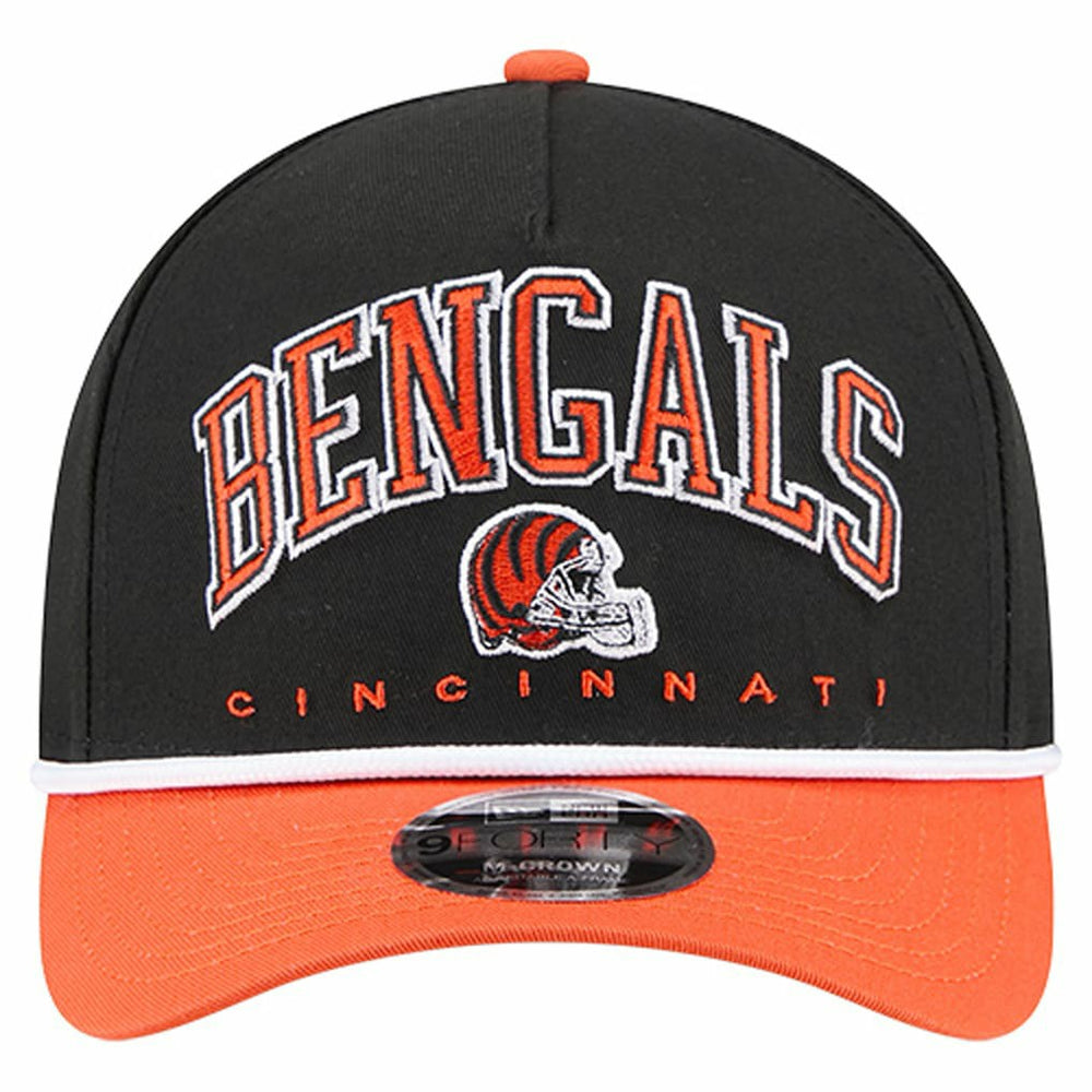 Cincinnati Bengals New Era Arch COOLERA 9FORTY A-Frame M-Crown Adjustable Hat - Black sale