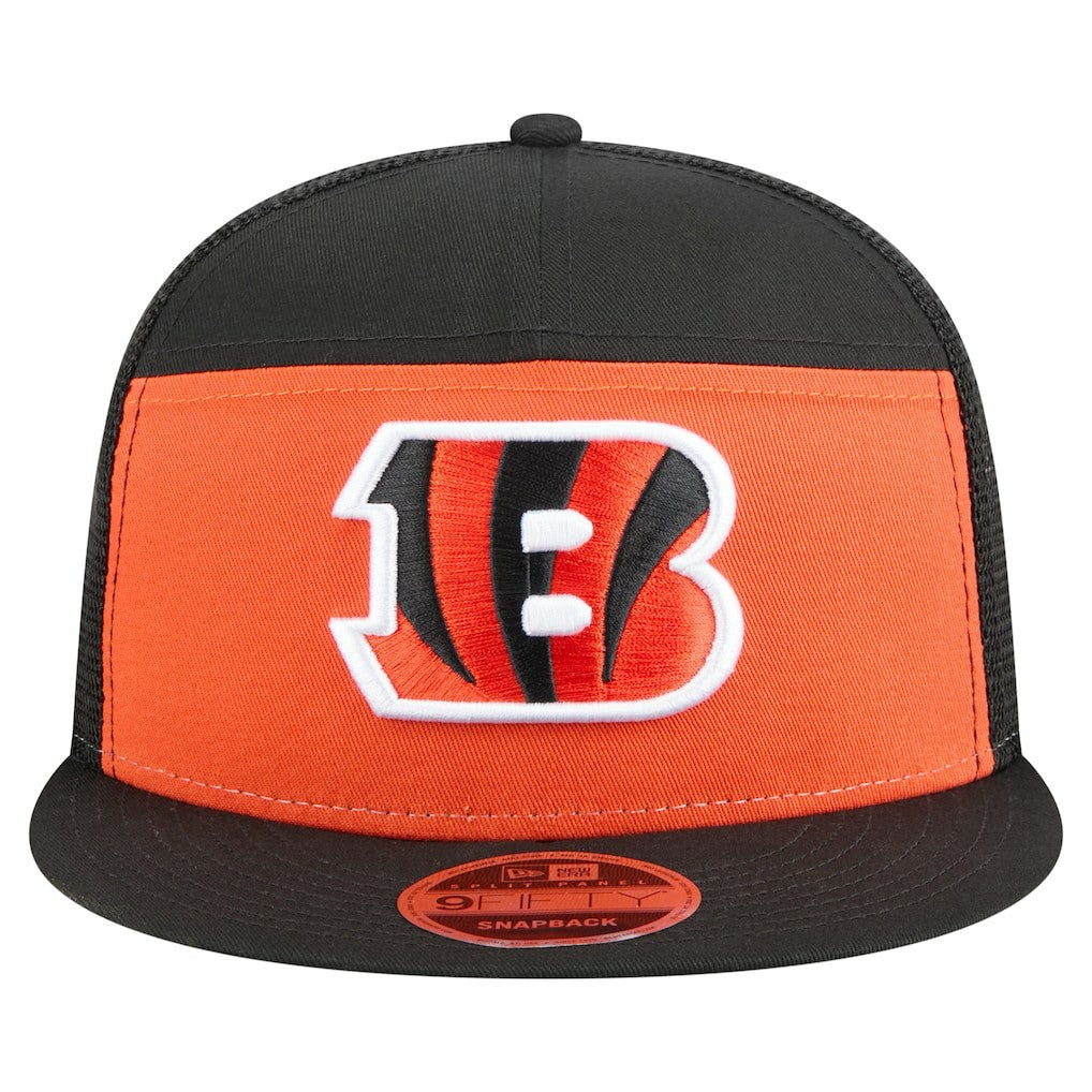 Cincinnati Bengals New Era Outdoor Split Panel 9FIFTY Snapback Hat - Orange/Black discount