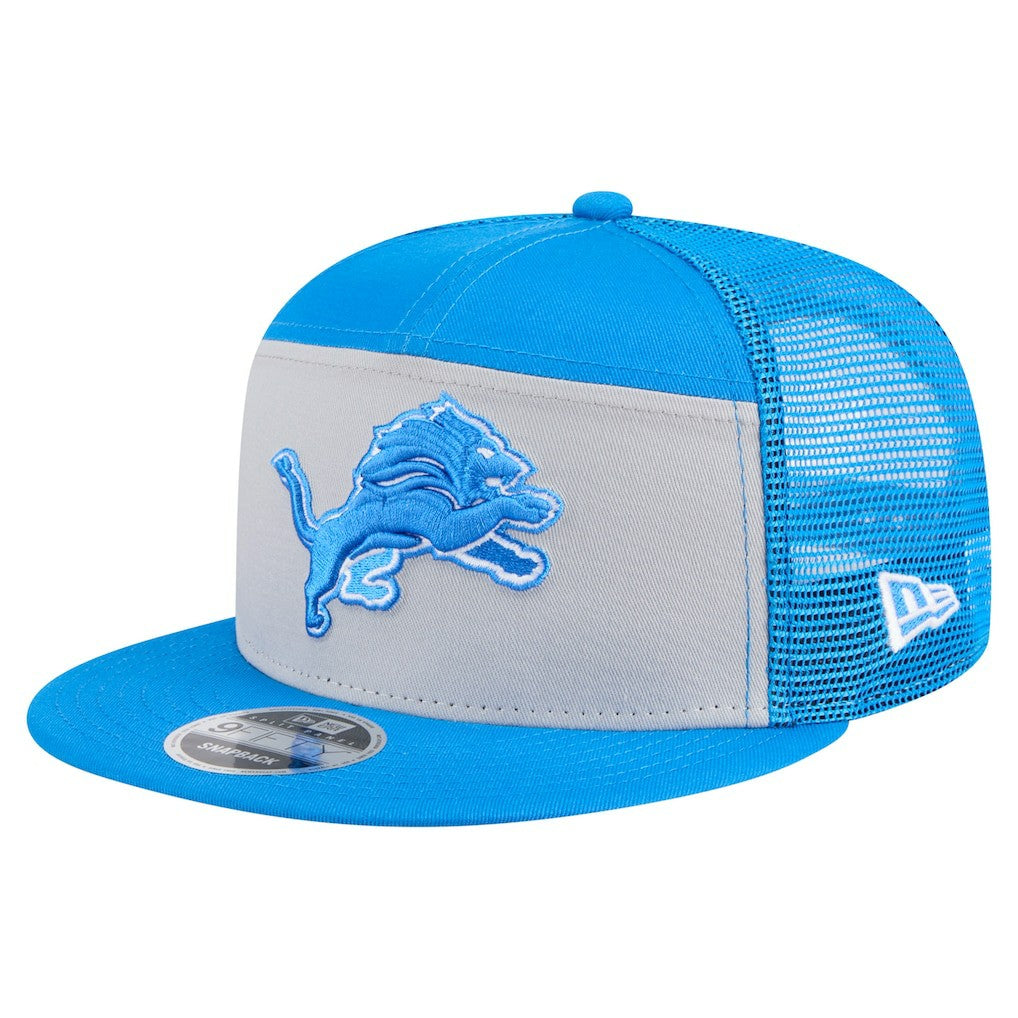 Detroit Lions New Era Outdoor Split Panel 9FIFTY Snapback Hat - Gray/Blue cheap