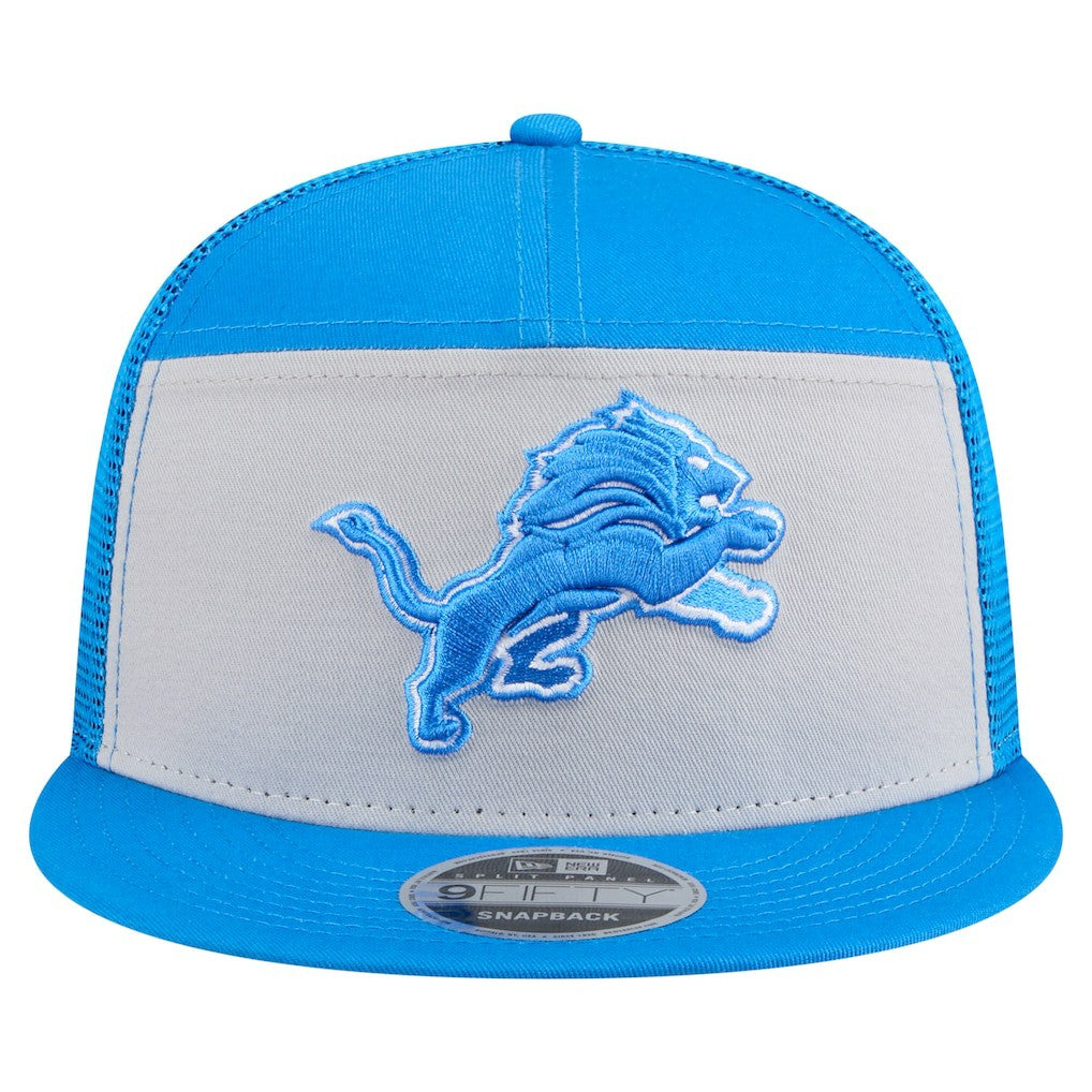 Detroit Lions New Era Outdoor Split Panel 9FIFTY Snapback Hat - Gray/Blue cheap