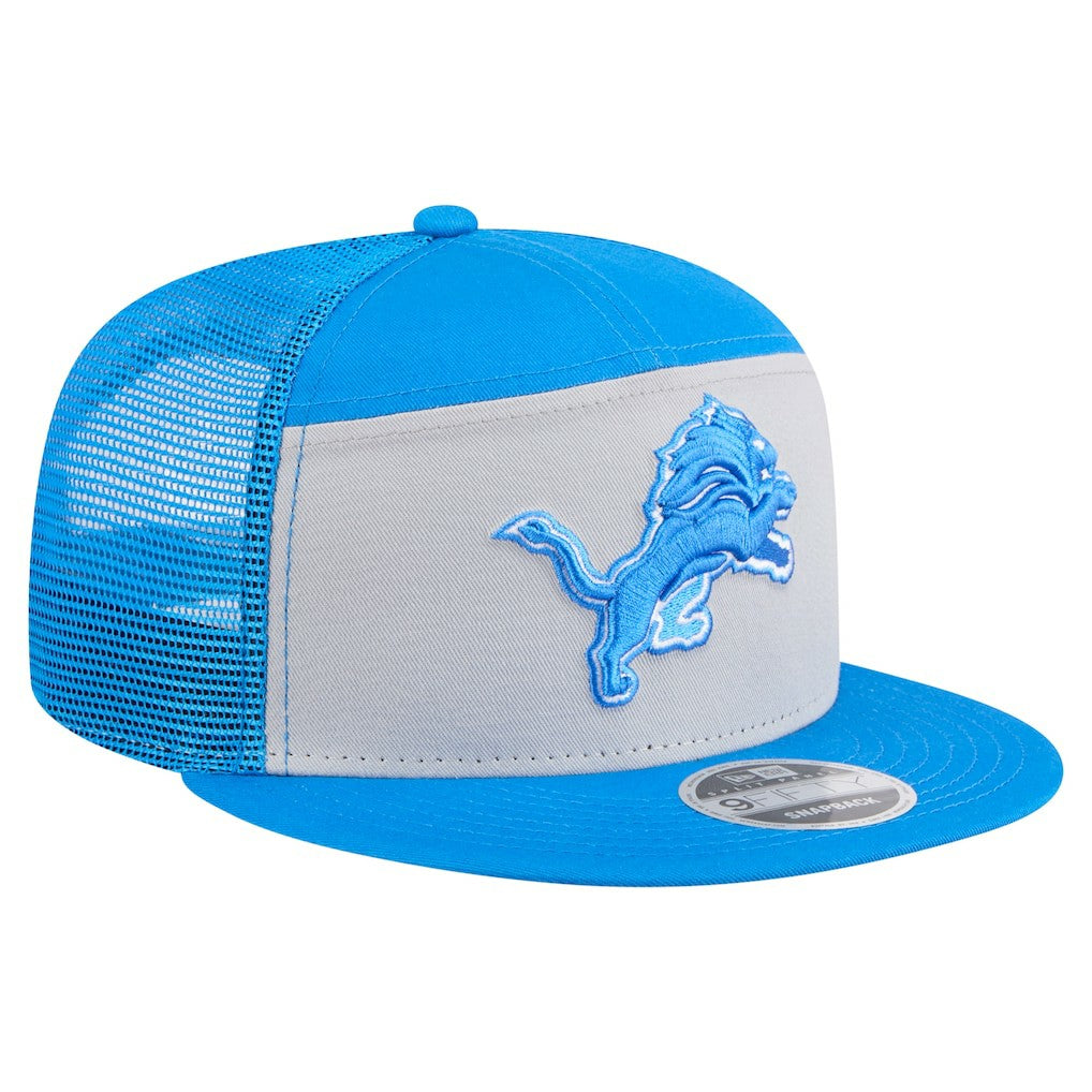 Detroit Lions New Era Outdoor Split Panel 9FIFTY Snapback Hat - Gray/Blue cheap